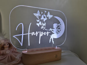 Personalised Night Light - Fairy Moon