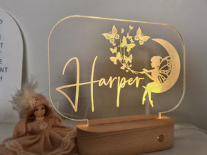 Personalised Night Light - Fairy Moon