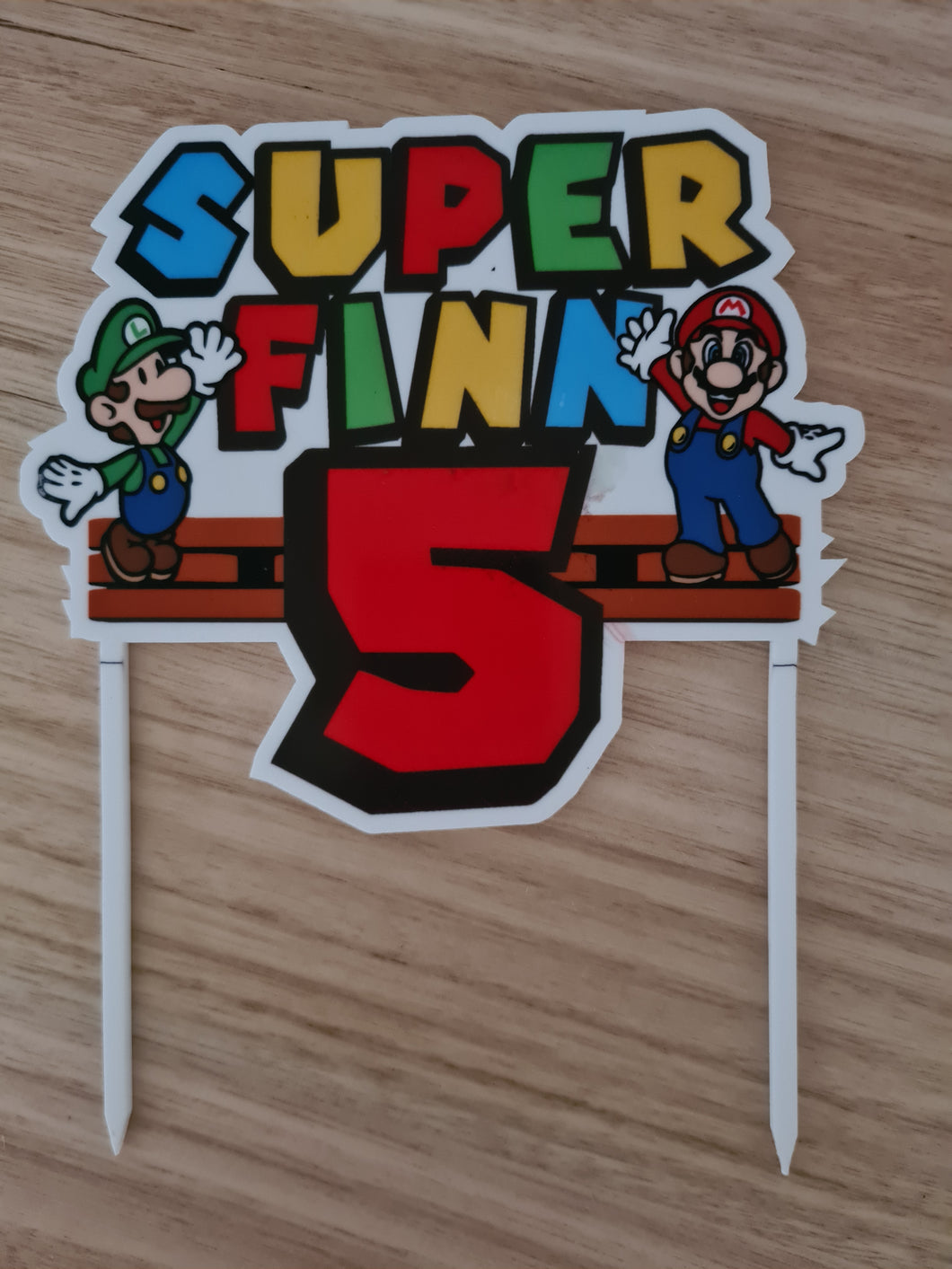 Personalised Mario Bros Cake Topper