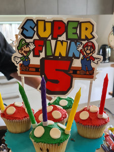 Personalised Mario Bros Cake Topper