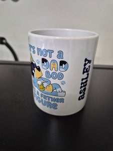 MUG  -Custom Bluey Dad Mug - Bandit Heeler