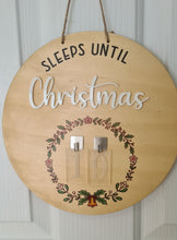 Sleeps Until Christmas Wooden Sign