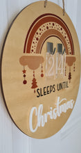 Sleeps Until Christmas Wooden Sign