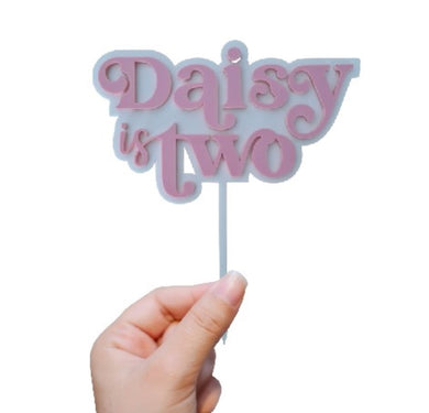 Personalised Double Layer Cake Topper