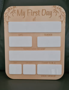My First Day / Last Day Milestone Sign - Leaves Active Photos