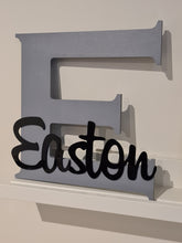 Wall/Door Decor - Large Wooden Capital Letter with Scripted Name