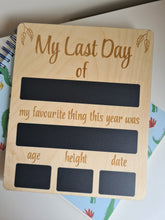 My First Day / Last Day Milestone Chalk Board Sign - Rectangle Shape