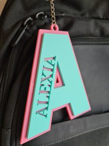 Bag Tags - Initial Double Layer Acrylic