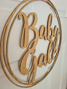 Wall Decor - Wooden Hoop Signage  | 40 - 45mm