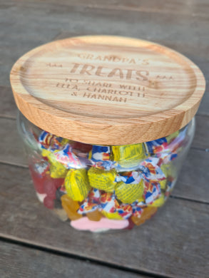 Personalised Glass Gift Jars / Lolly, Sweet or Cookie Jars