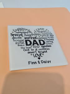 Mug and Coaster Set - Positive Words about Dad