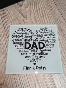 Mug and Coaster Set - Positive Words about Dad