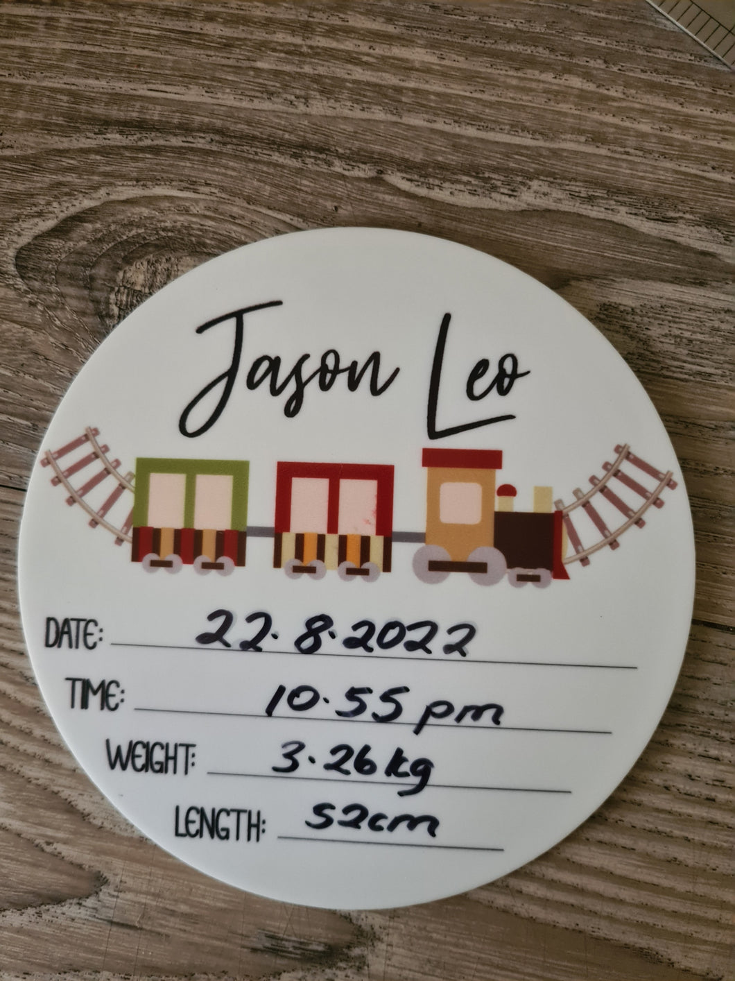 Baby Birth Announcement  - Train Collection