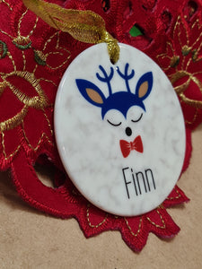Ornament - Ceramic Reindeer Design