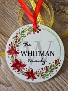 Christmas Ornament -  Personalised Family Ornament