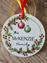 Christmas Ornament -  Personalised Family Ornament