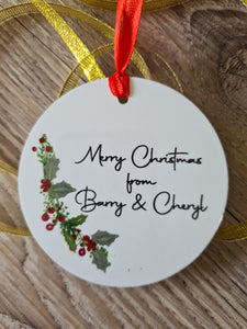 Christmas Ornament -  Personalised Family Ornament