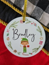 Christmas Ornament -  Elf Design on Aluminium