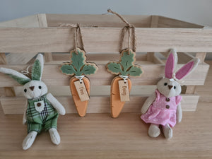 Personalised Carrot Easter Basket Tag
