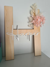 Wooden Personalised Capital letter / Decorative letter with dried flowers