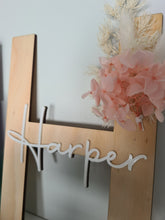 Wooden Personalised Capital letter / Decorative letter with dried flowers