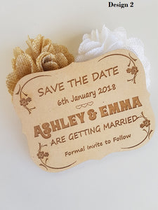Engraved "Save the Date" with Magnet
