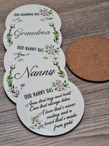 Coasters - Personalised Cherry Blossom Floral Designs