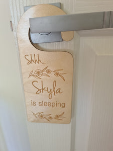 Baby is Sleeping- Door Handle Hanger