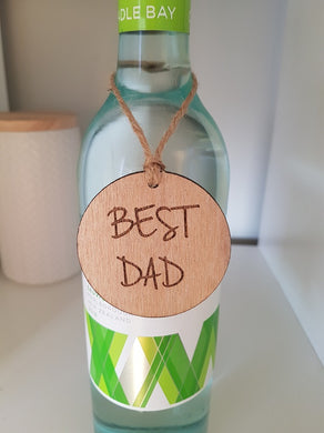 Wooden Gift Tag - Best Dad Gift Tag