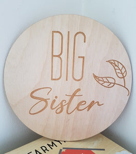 Baby Announcement - "Big Sister" or "Big Brother"