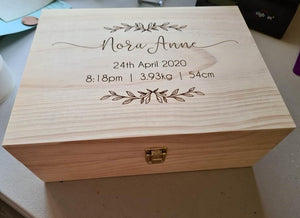 Baby Keepsake / Memory Box - Personalised