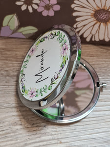 Mirror Compact -  Personalised Silver Compact
