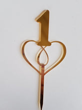 Number Heart Cake Topper