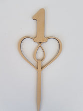 Number Heart Cake Topper