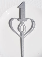 Number Heart Cake Topper