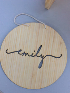 Round - Scripted Cut out Name