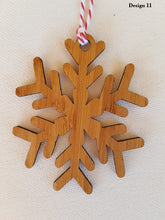 Ornament - Snowflake in Natural Wood