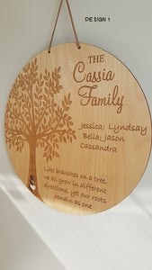 Wall Decor - Tree of Life Family Name Plaque