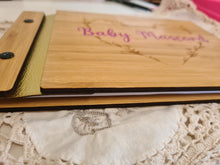 Timber Guest Book - Floral Heart - Customised