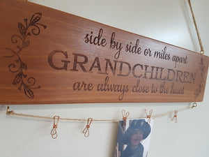 Grandparent - Photo Clip Board - "Grandchildren are always close to our heart"
