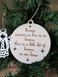 Ornament - Memorial - "Someone we love is in heaven"