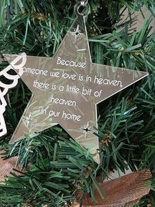 Ornament - Memorial - "Someone we love is in heaven"