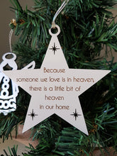 Ornament - Memorial - "Someone we love is in heaven"
