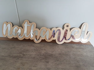 Contoured Name Sign with Acrylic Name