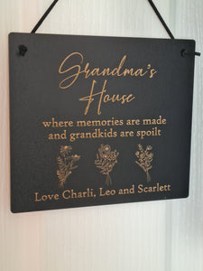 Wall Decor - Where memories are made and grandkids are spoilt