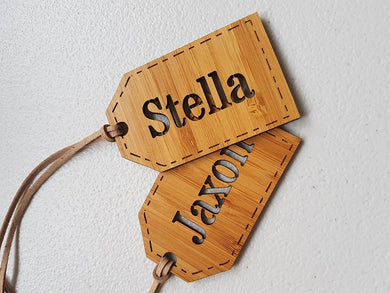 Bag Tags  - Stitched Border Effect