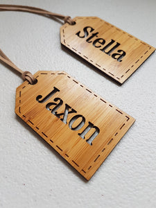 Bag Tags  - Stitched Border Effect