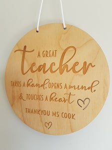 Teacher's Gift  - Hanging Sign