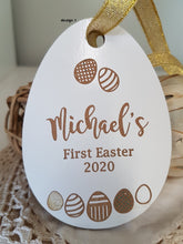 Tags - Easter Egg Shape - Wooden " First Easter"