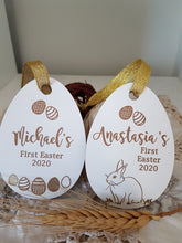 Tags - Easter Egg Shape - Wooden " First Easter"